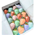 20pcs Pastel Rainbow x Bronze Chocolate Strawberries Gift Box (6 colors)